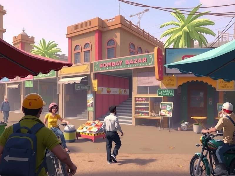 Bombay Market Scene in Game Bombay Market Scene in Game